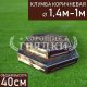 Шестигранная-2-коричневая-100-140см